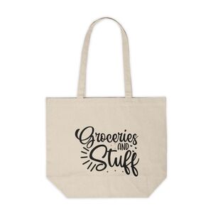 Groceries And Stuff Custom Canvas Tote Bag